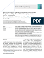 The Effect of Cryotherapy On The Prevention of Oral Mucositis and On The