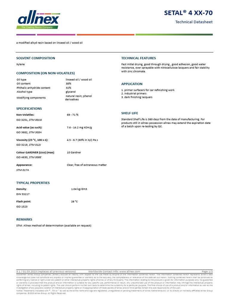 Setal 4 XX 70 - en - A4 | PDF