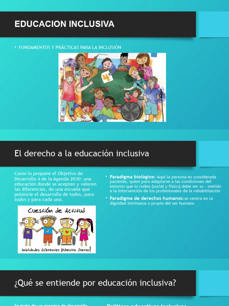 Educación Inclusiva: Fundamentos y Prácticas | PDF | Plan de estudios ...