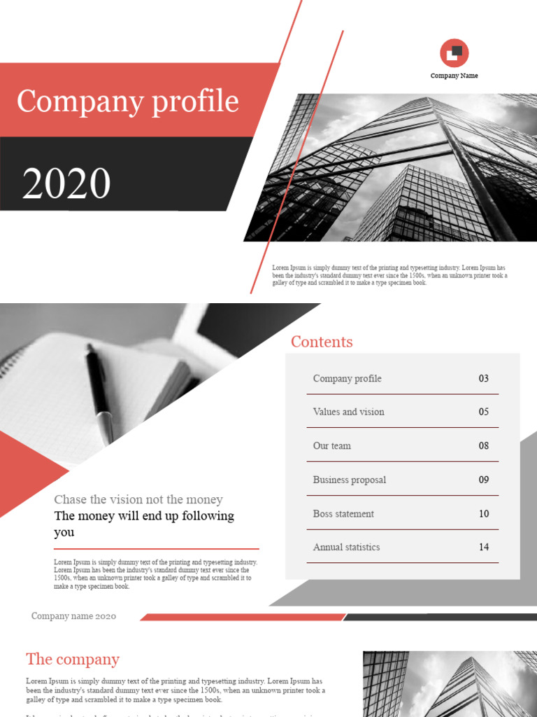 74211 Company Profile Slide Template PDF