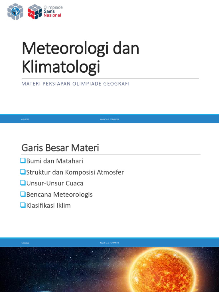 Materi Meteorologi dan Klimatologi | PDF