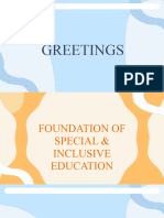 Day 5 - Foundation of Special and Inclusive Education