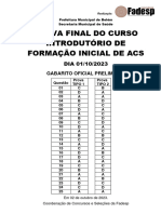 Gabarito Preliminar Da Prova Final Do Curso Introdutorio de Formacao Inicial de ACS 02-10-2023