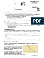 LycéeTBokito Physique 1èref3 Eval1 2022