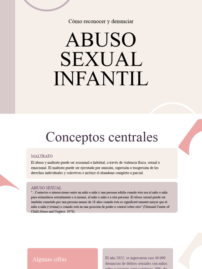 Reconocimiento y denuncia del abuso infantil | PDF | Abuso sexual ...
