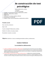 Proceso de Construcción de Test Psicológico