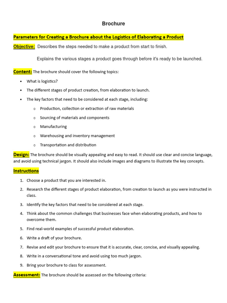 La Salle Iii Trimester Logistics 12TH Brochure Project 2023 Adn Lasallista PDF