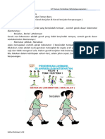 Rangkuman Materi PJOK Tema 1 - Tema 7 Kelas 1a