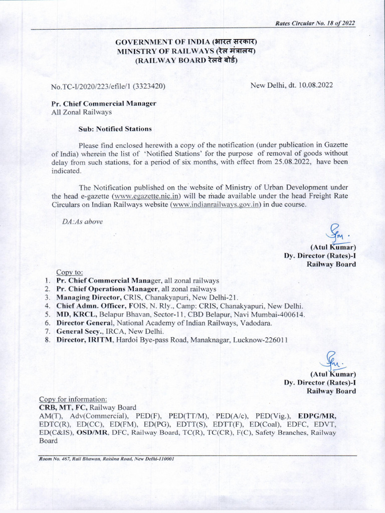 Notified Stations 2022 | PDF