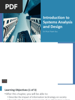 Chapter 1 - Introduction To Systems Analysis and Design