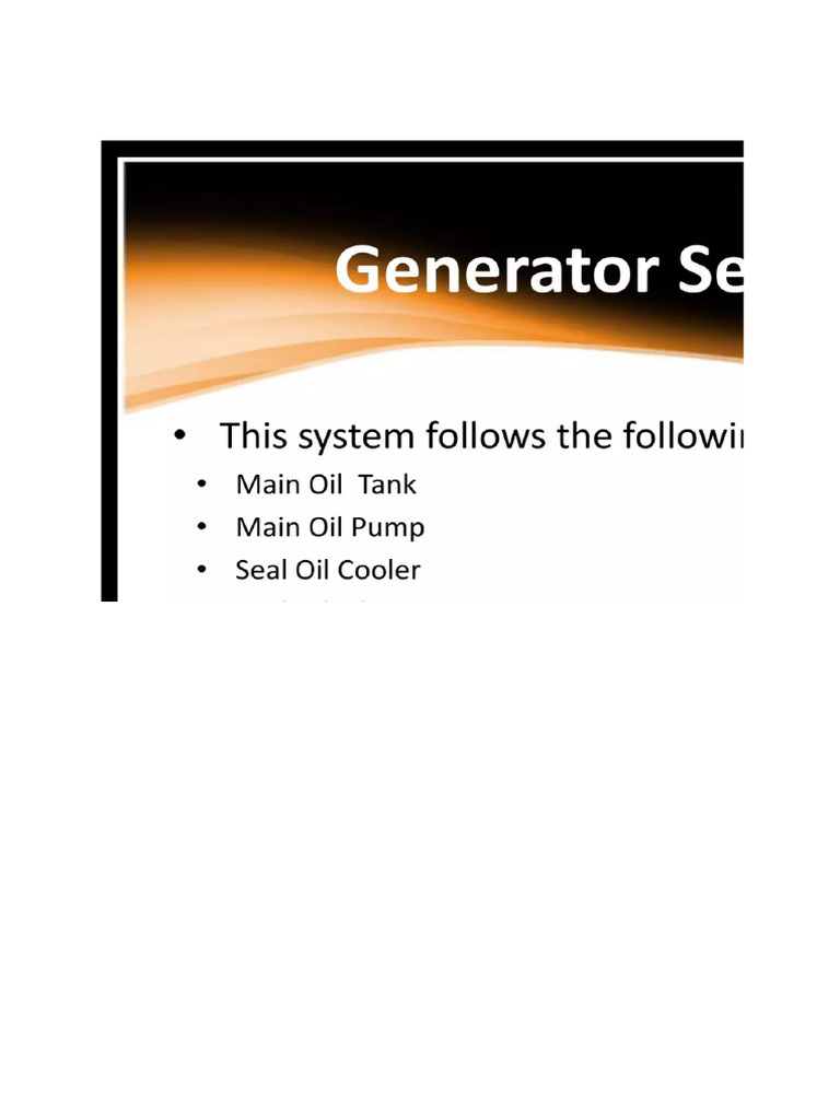 Generator Seal Oil System PDF