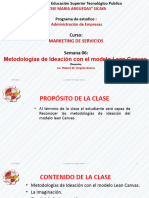 SESIÓN 6 Metodologías de Ideación Con El Modelo Lean Canvas