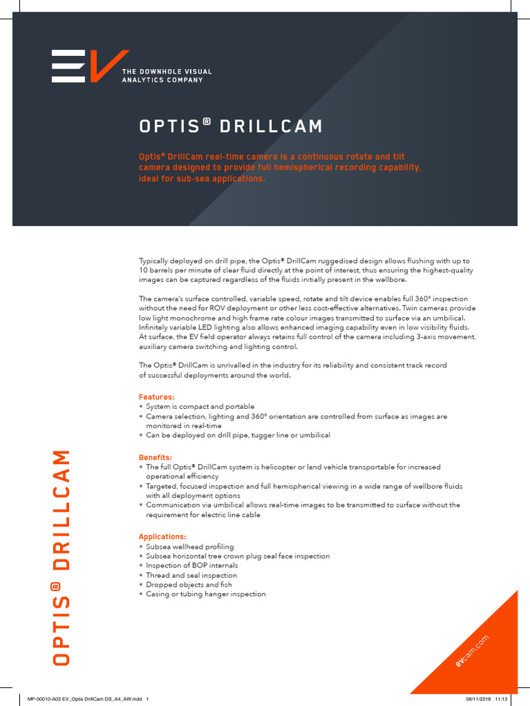 MP-00010-A03 EV - Optis DrillCam DS - A4 - AW | PDF | Camera | Pipe ...