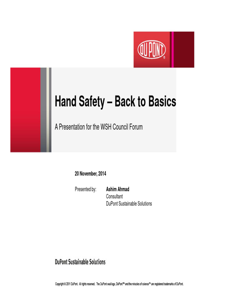 5 Hands SafetyBack To Basics PDF Employment Tools