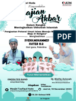 Biru Toska Pengajian Sholawat Flyer