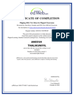 Certificate of Completion: Aneesh Thalikuniyil