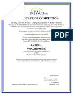 Certificate of Completion: Aneesh Thalikuniyil