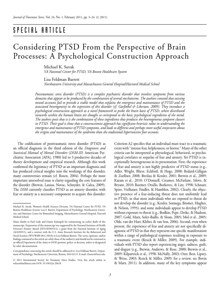 Suvak Barrett 2011 | PDF | Self-Improvement | Wellness