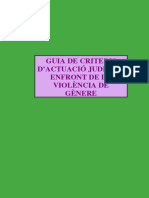 Guia de Criteris D'Actuació Judicial Enfront de La Violència de Gènere