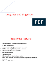Language and Linguistics. Lec1