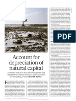 Account For Depreciation of Natural Capital: Comment