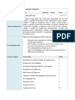 Syllabus Academic Writing Bardha Qirezi