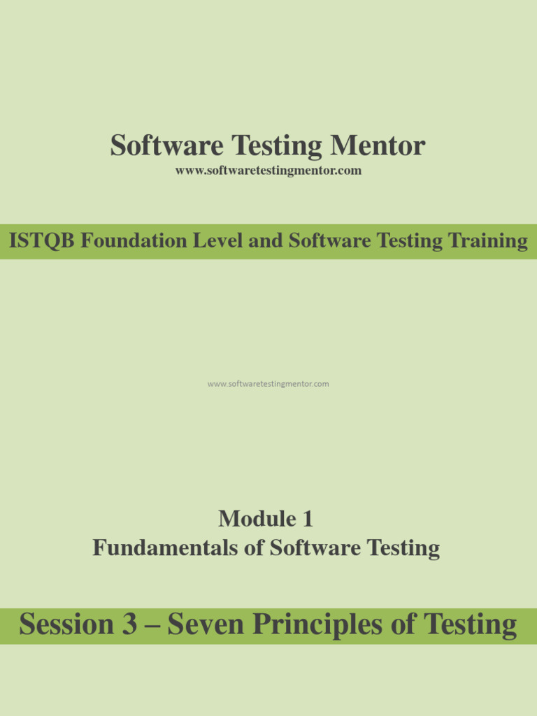 ISTQB Module 1 PDF