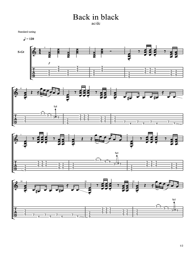 Back in Black Acdc PDF