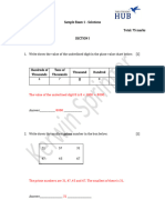 SEA Maths - Sample Exam 1 - Solutions