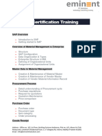 SAP MM Certification Training