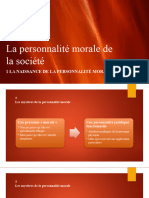 Powerpoint 5 - La Personnalité Morale de La Société - La Naissance de La Personnalité Morale