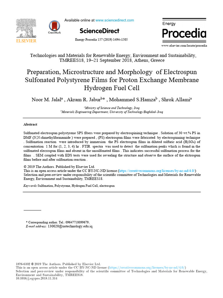 Sciencedirect PDF Fuel Cell Chemical Reactions
