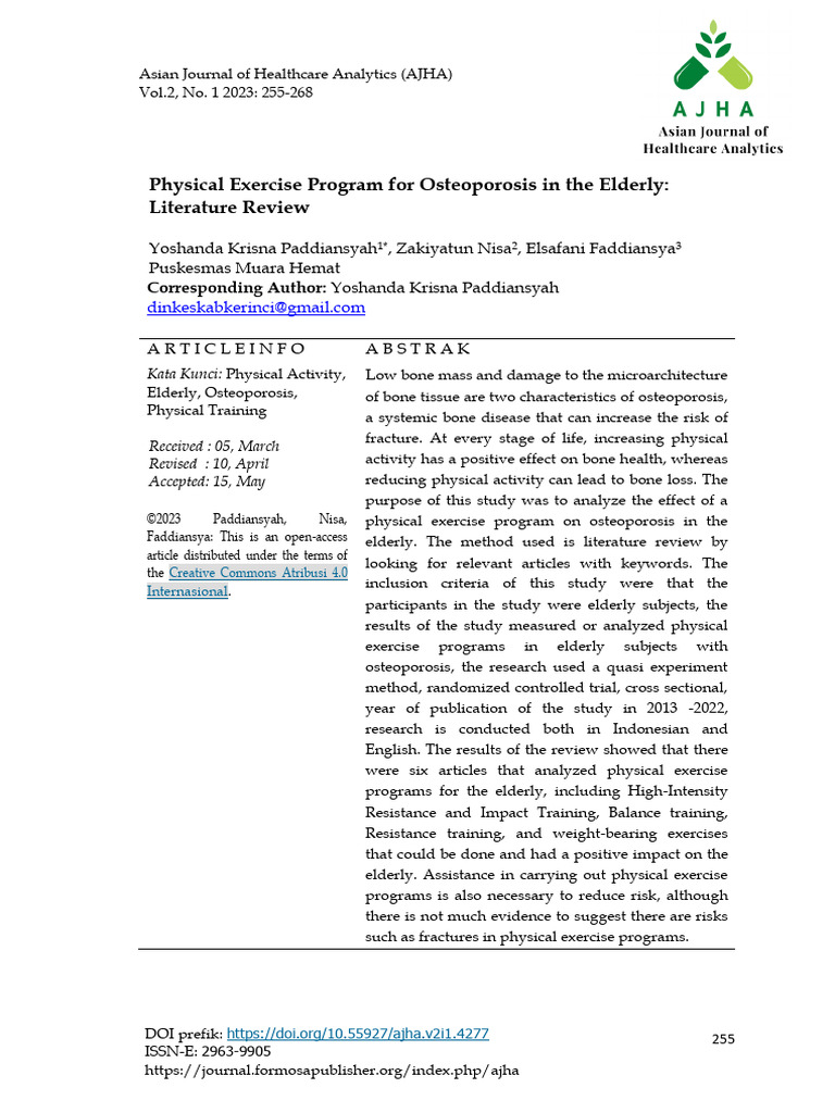 255-268 Paddiansyah Physical+Exercise+Program+ | PDF