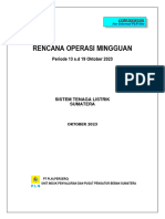 Rencana Operasi STL Sumatera Periode 13 S.D 19 Oktober 2023