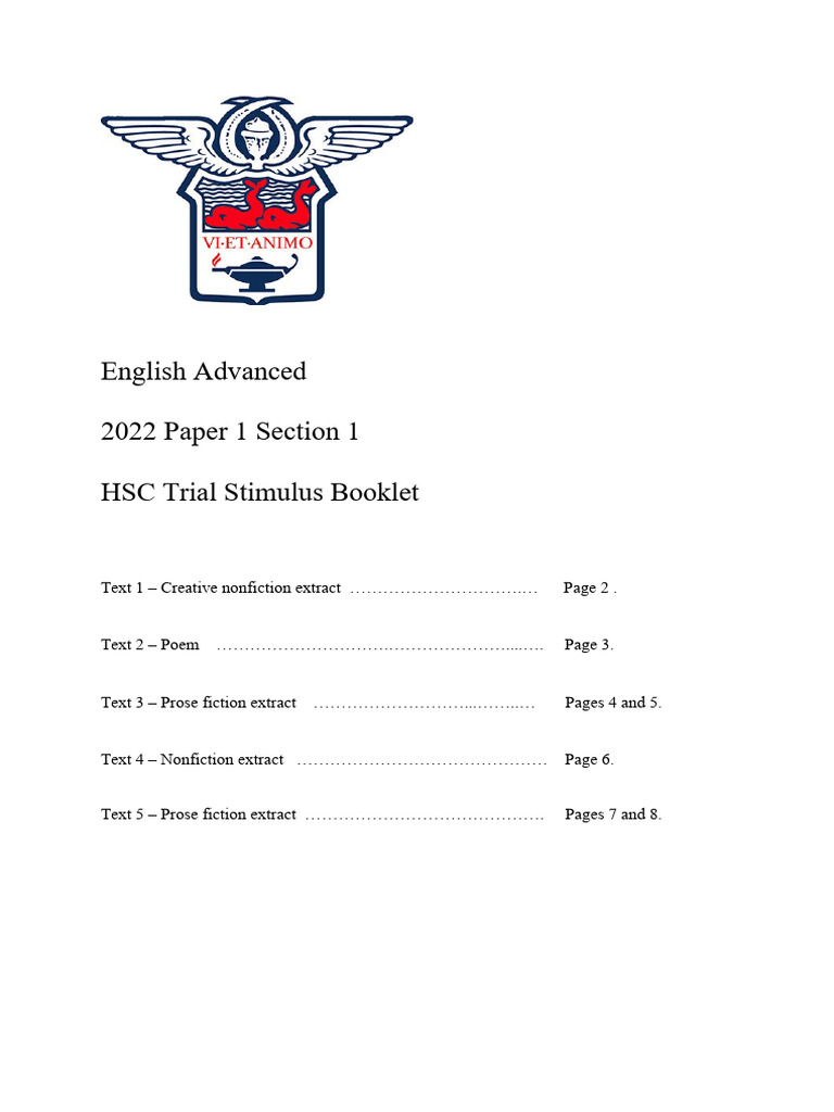 Ascham 2022 english trial paper 1 pdf