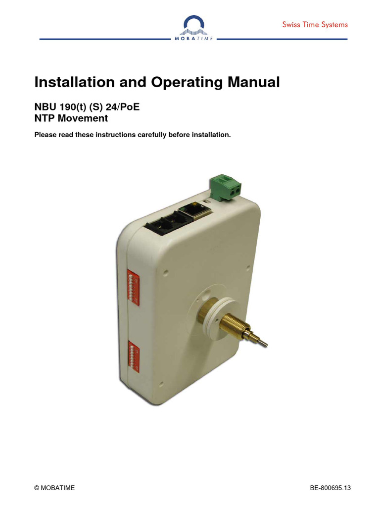 NBU 190(t) Installation Manual | PDF | Ip Address | I Pv6