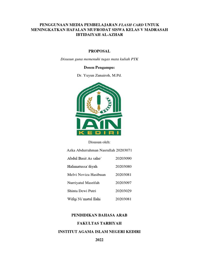 Proposal PTK Kelompok 2 | PDF