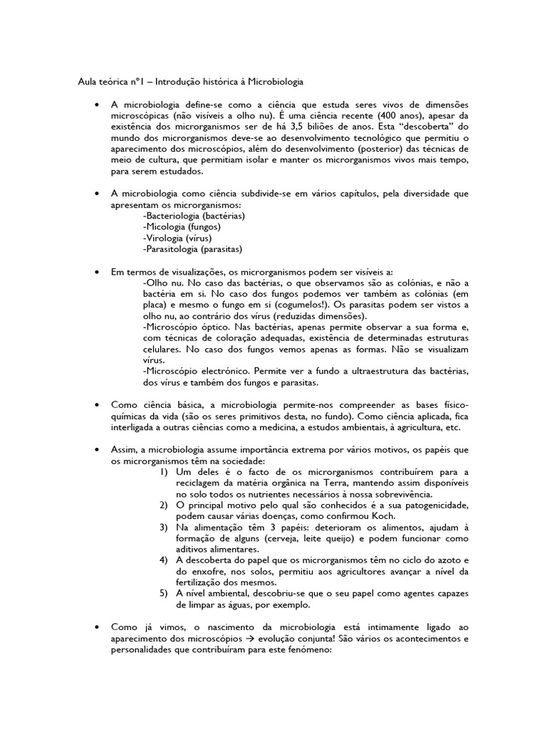 Sebenta Microbiologia Básica | PDF