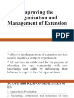 Improving The Organization and Management of Extension
