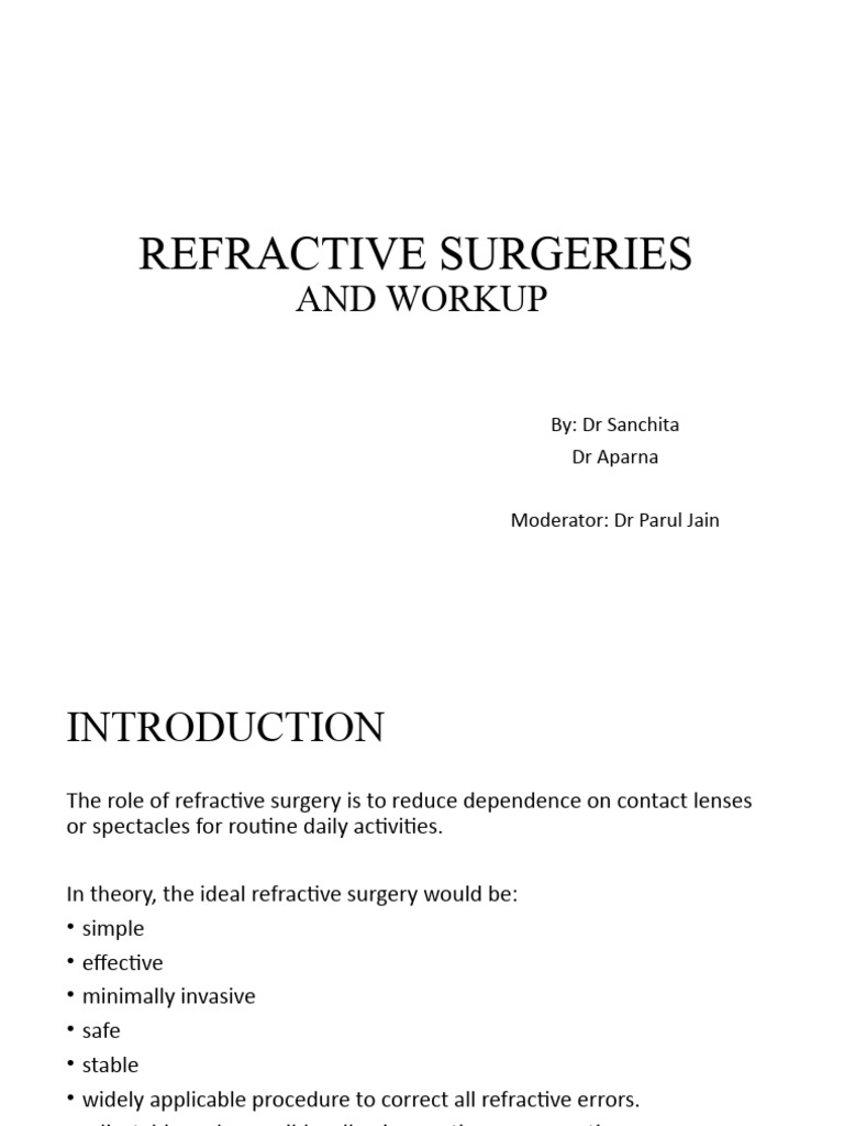 Refractive Surgery Final | PDF | Science & Mathematics | Technology ...