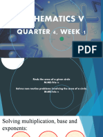 Mathematics V - Area of A Circle