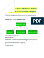 Transmission Modes in Computer Networks