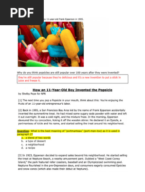 Ahmed Aboul Foutouh - How an 11-Year-Old Boy Invented the Popsicle