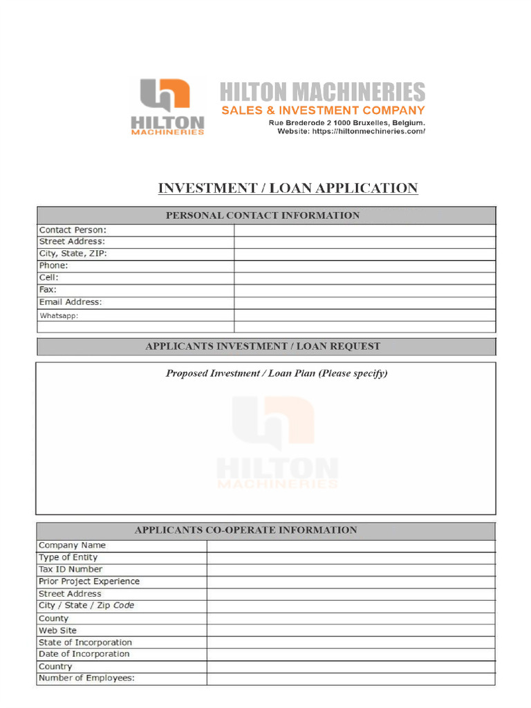 loan application form html code