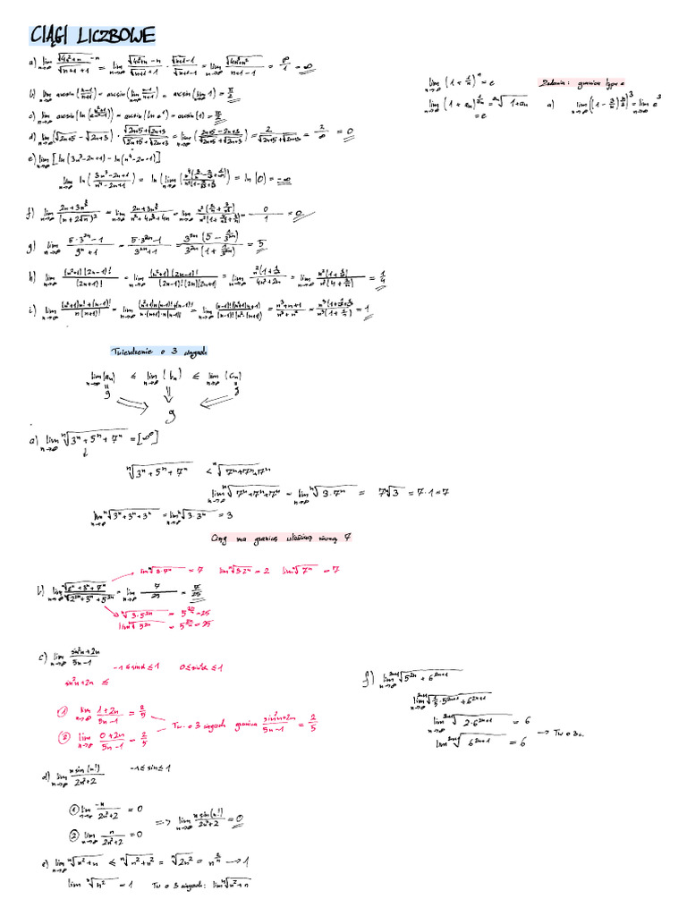Ciagi Liczbowe Notatki Pdf