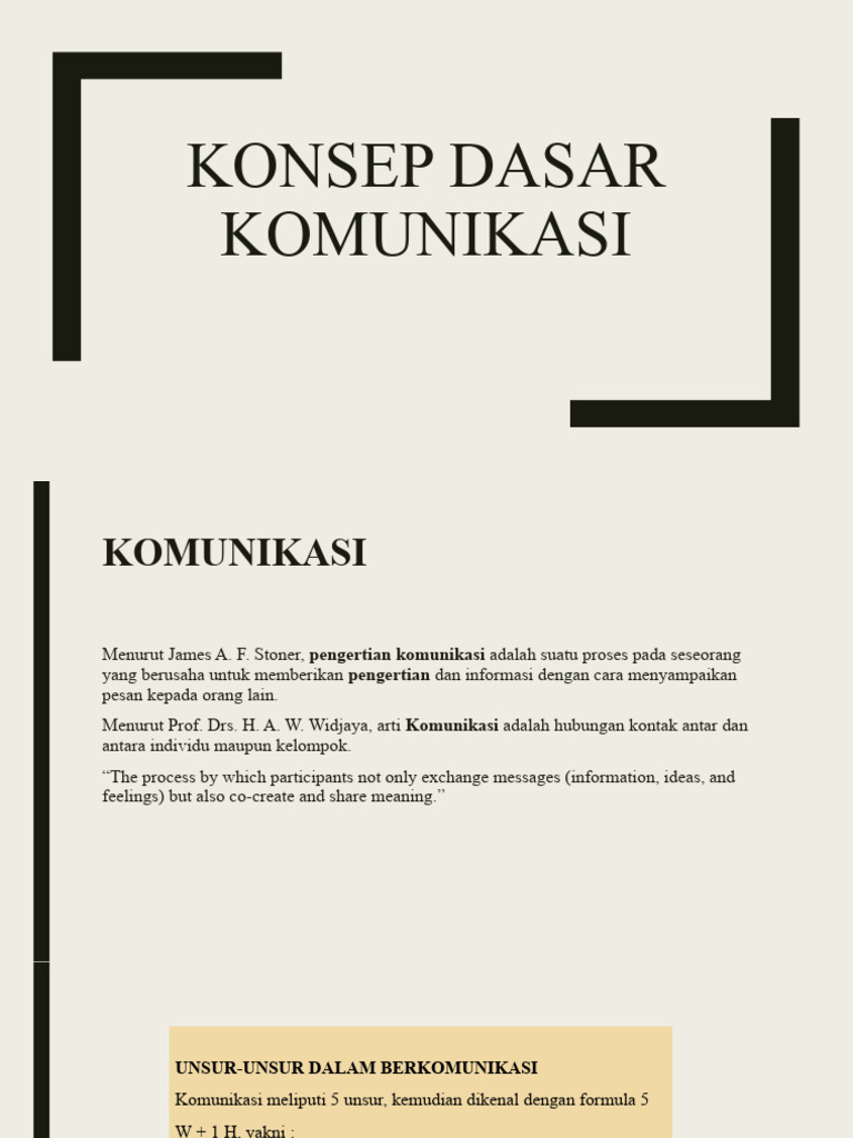 Konsep Dasar Komunikasi 1 Pdf