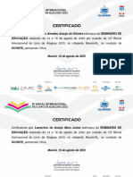 Certificado Bienal 2023 - Seminário de Educação