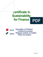 Certificate in Sustainability For Finance