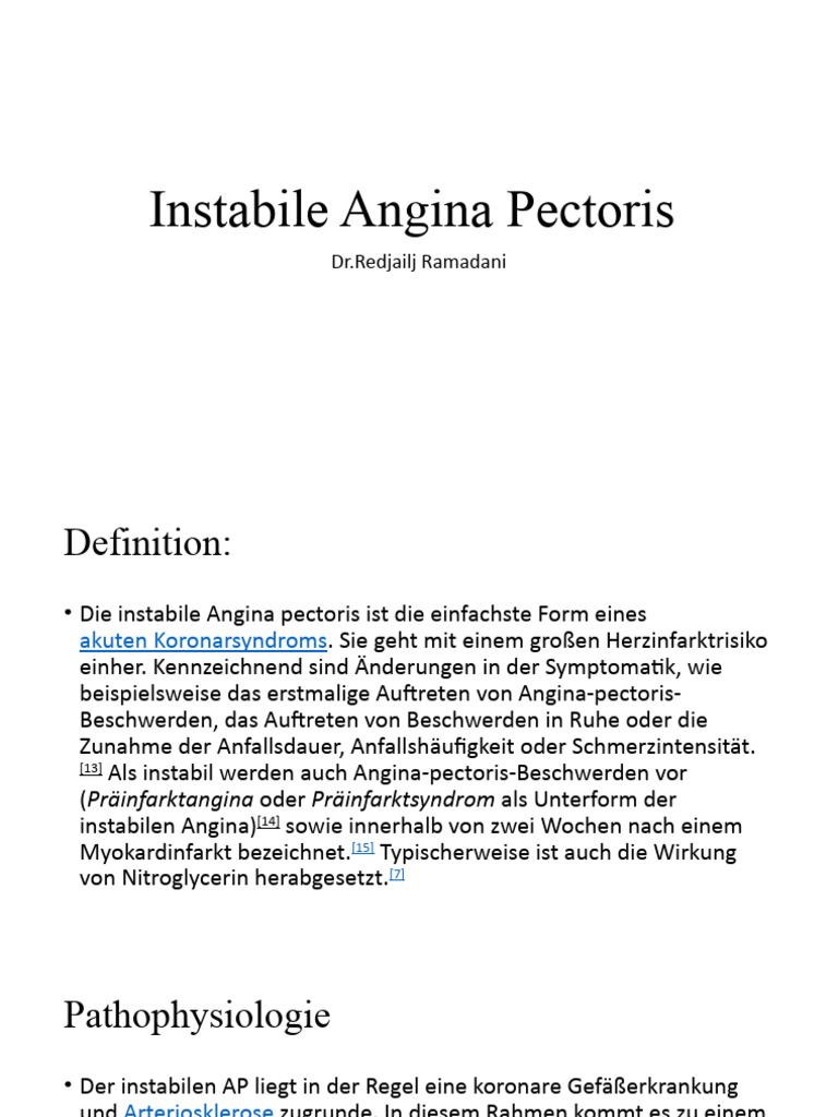 Instabile Angina Pectoris PDF