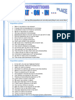 Prepositions of Time & Place - At, On, in